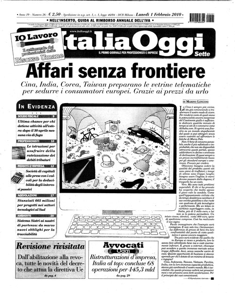 Italia oggi : quotidiano di economia finanza e politica